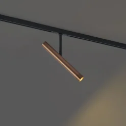 QAZQA Deckenstrahler|Aufbaustrahler*Moderner Dunkelbronze-Strahler für 1-Phasen-Schienensystem - Slimline Avery