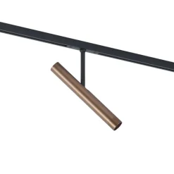 QAZQA Deckenstrahler|Aufbaustrahler*Moderner Dunkelbronze-Strahler für 1-Phasen-Schienensystem - Slimline Avery