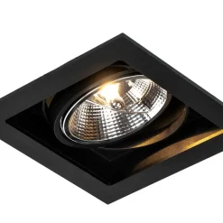 QAZQA Küchenlampen|Einbaustrahler*Moderner Einbau Spot schwarz 18 cm verstellbar - Artemis 111