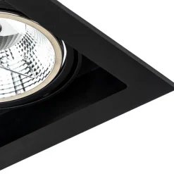 QAZQA Küchenlampen|Einbaustrahler*Moderner Einbau Spot schwarz 18 cm verstellbar - Artemis 111