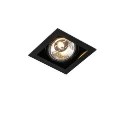 QAZQA Küchenlampen|Einbaustrahler*Moderner Einbau Spot schwarz 18 cm verstellbar - Artemis 111