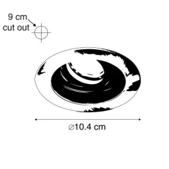 QAZQA Einbaustrahler|Wohnzimmerlampen*Moderner Einbauspot aus weißem Stahl 5er Set - Rondoo