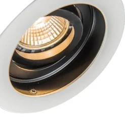 QAZQA Einbaustrahler|Wohnzimmerlampen*Moderner Einbauspot aus weißem Stahl 5er Set - Rondoo