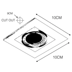 QAZQA Einbaustrahler|Wohnzimmerlampen*Moderner Einbaustrahler Aluminium Kippbar GU10 50mm - Qure