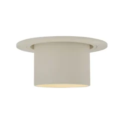 QAZQA Einbaustrahler|Wohnzimmerlampen*Moderner Einbaustrahler Beige GU10 50 mm rund schwenkbar - Installa