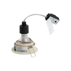 QAZQA Einbaustrahler|Wohnzimmerlampen*Moderner Einbaustrahler Beige GU10 50 mm rund schwenkbar - Installa