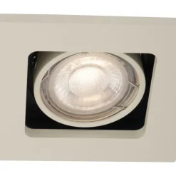 QAZQA Schlafzimmerlampen|Küchenlampen*Moderner Einbaustrahler Beige GU10 50mm schwenk- und neigbar - Qure