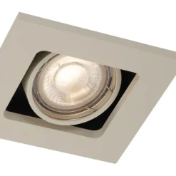 QAZQA Schlafzimmerlampen|Küchenlampen*Moderner Einbaustrahler Beige GU10 50mm schwenk- und neigbar - Qure