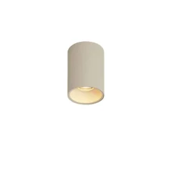 QAZQA Deckenstrahler|Aufbaustrahler*Moderner Einbaustrahler Beige GU10 50 mm rund - Deep