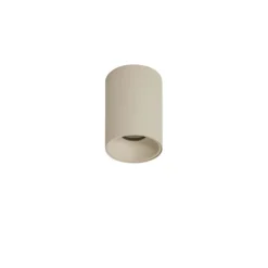 QAZQA Deckenstrahler|Aufbaustrahler*Moderner Einbaustrahler Beige GU10 50 mm rund - Deep