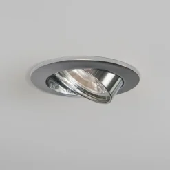 QAZQA Einbaustrahler|Wohnzimmerlampen*Moderner Einbaustrahler Chrom Kippbar - Edu