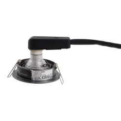 QAZQA Schlafzimmerlampen|Esszimmerlampen*Moderner Einbaustrahler Gunmetal GU10 50 mm rund schwenkbar - Chuck