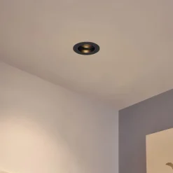 QAZQA Schlafzimmerlampen|Esszimmerlampen*Moderner Einbaustrahler Gunmetal GU10 50 mm rund schwenkbar - Chuck