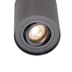 QAZQA Wandstrahler|Deckenstrahler*Moderner Einbaustrahler Gunmetal GU10 50mm schwenkbar - Rondoo Up