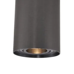 QAZQA Wandstrahler|Deckenstrahler*Moderner Einbaustrahler Gunmetal GU10 50mm schwenkbar - Rondoo Up