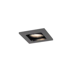 QAZQA Einbaustrahler|Wohnzimmerlampen*Moderner Einbaustrahler Gunmetal GU10 50 mm rund schwenkbar - Qure