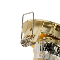 QAZQA Einbaustrahler|Wohnzimmerlampen*Moderner Einbaustrahler Messing 35 mm schwenkbar - Edu