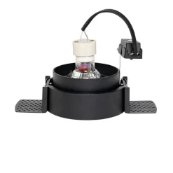 QAZQA Schlafzimmerlampen|Küchenlampen*Moderner Einbaustrahler schwarz GU10 rund randlos - Oneon Honey