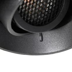 QAZQA Schlafzimmerlampen|Küchenlampen*Moderner Einbaustrahler schwarz GU10 rund randlos - Oneon Honey