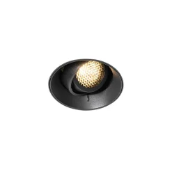 QAZQA Schlafzimmerlampen|Küchenlampen*Moderner Einbaustrahler schwarz GU10 rund randlos - Oneon Honey