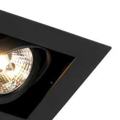 QAZQA Schlafzimmerlampen|Küchenlampen*Moderner Einbaustrahler schwarz verstellbar - Oneon 70