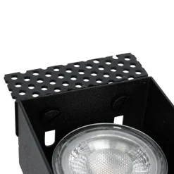 QAZQA Einbaustrahler|Wohnzimmerlampen*Moderner Einbaustrahler schwarz GU10 randlos 2-flammig - Oneon