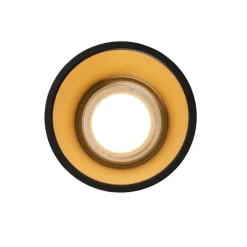 QAZQA Schlafzimmerlampen|Küchenlampen*Moderner Einbaustrahler schwarz mit Gold GU10 50mm IP44 - Dept