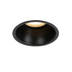 QAZQA Einbaustrahler|Wohnzimmerlampen*Moderner Einbaustrahler Schwarz GU10 50mm IP44 - Dept