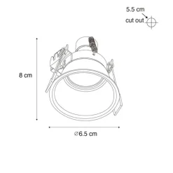 QAZQA Außenstrahler|Einbaustrahler*Moderner Einbaustrahler schwarz mit Gold GU10 35mm IP44 - Dept