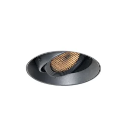 QAZQA Schlafzimmerlampen|Küchenlampen*Moderner Einbaustrahler schwarz GU10 AR70 rund randlos - Oneon Honey