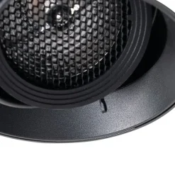 QAZQA Schlafzimmerlampen|Küchenlampen*Moderner Einbaustrahler schwarz GU10 AR70 rund randlos - Oneon Honey