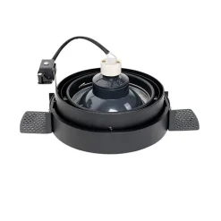 QAZQA Schlafzimmerlampen|Küchenlampen*Moderner Einbaustrahler schwarz GU10 AR111 rund randlos - Oneon