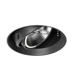 QAZQA Schlafzimmerlampen|Küchenlampen*Moderner Einbaustrahler schwarz GU10 AR111 rund randlos - Oneon