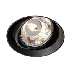 QAZQA Schlafzimmerlampen|Küchenlampen*Moderner Einbaustrahler schwarz GU10 AR111 rund randlos - Oneon