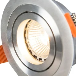 QAZQA Einbaustrahler|Wohnzimmerlampen*Moderner Einbaustrahler Stahl Schwenkbar - Rondoo