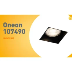 QAZQA Einbaustrahler|Wohnzimmerlampen*Moderner Einbaustrahler schwarz GU10 ohne Rand - Oneon