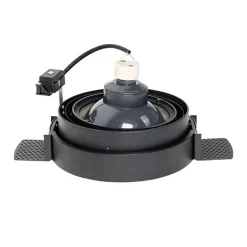 QAZQA Schlafzimmerlampen|Küchenlampen*Moderner Einbaustrahler schwarz GU10 AR111 rund randlos - Oneon Honey