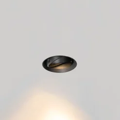 QAZQA Schlafzimmerlampen|Küchenlampen*Moderner Einbaustrahler schwarz GU10 AR111 rund randlos - Oneon Honey