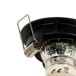 QAZQA Einbaustrahler|Wohnzimmerlampen*Moderner Einbaustrahler schwarz 35 mm schwenkbar - Edu