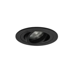 QAZQA Einbaustrahler|Wohnzimmerlampen*Moderner Einbaustrahler schwarz dreh- und schwenkbar - Rondoo