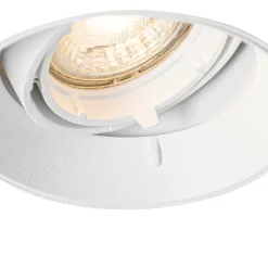 QAZQA Einbaustrahler|Esszimmerlampen*Moderner Einbaustrahler weiß GU10 rund randlos - Oneon