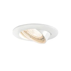 QAZQA Einbaustrahler|Wohnzimmerlampen*Moderner Einbaustrahler weiß neigbar GU10 50mm - Edu