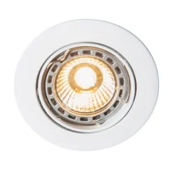 QAZQA Einbaustrahler|Wohnzimmerlampen*Moderner Einbaustrahler weiß neigbar GU10 50mm - Edu