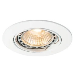 QAZQA Einbaustrahler|Wohnzimmerlampen*Moderner Einbaustrahler weiß neigbar GU10 50mm - Edu