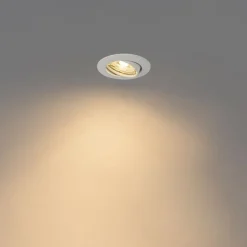 QAZQA Einbaustrahler|Wohnzimmerlampen*Moderner Einbaustrahler weiß 35 mm schwenkbar - Edu