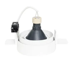 QAZQA Einbaustrahler|Wohnzimmerlampen*Moderner Einbaustrahler weiß GU10 AR70 rund randlos - Oneon Honey