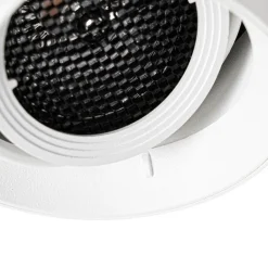 QAZQA Einbaustrahler|Wohnzimmerlampen*Moderner Einbaustrahler weiß GU10 AR70 rund randlos - Oneon Honey