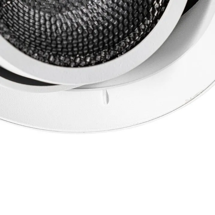 QAZQA Einbaustrahler|Wohnzimmerlampen*Moderner Einbaustrahler weiß GU10 AR111 rund randlos - Oneon Honey