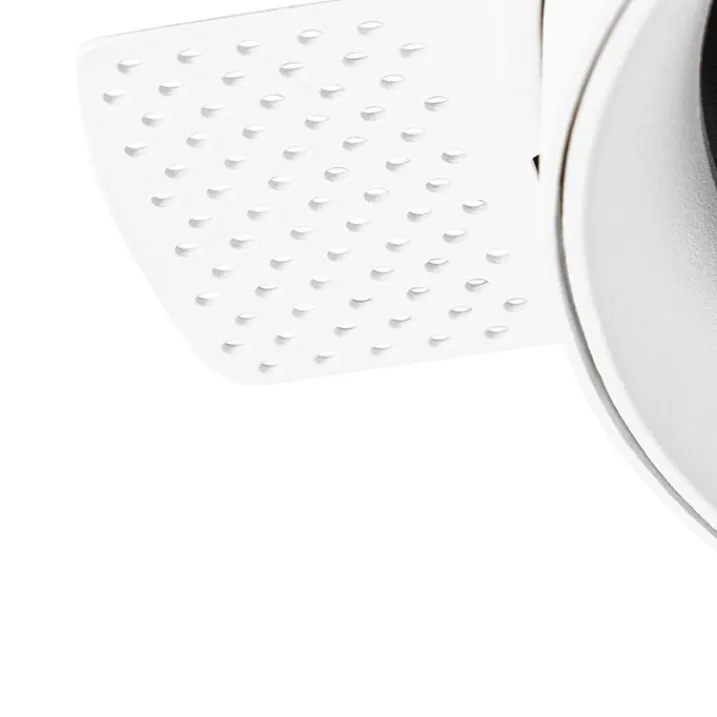 QAZQA Einbaustrahler|Wohnzimmerlampen*Moderner Einbaustrahler weiß GU10 AR111 rund randlos - Oneon Honey