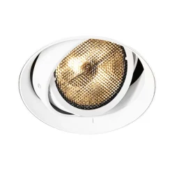 QAZQA Einbaustrahler|Wohnzimmerlampen*Moderner Einbaustrahler weiß GU10 AR111 rund randlos - Oneon Honey